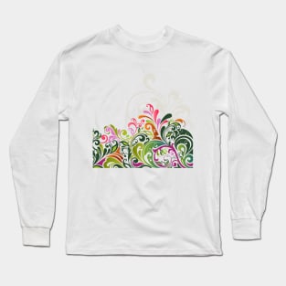 Abstract Floral Design 17 Long Sleeve T-Shirt